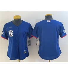 Women Texas Rangers Blank Royal 2023 City Connect Stitched Baseball Jersey Women Texas Rangers Blank Royal 2023 City Connect Stitched Baseball Jersey