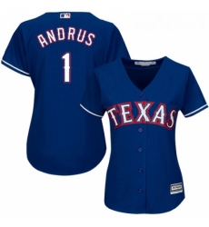 Womens Majestic Texas Rangers 1 Elvis Andrus Authentic Royal Blue Alternate 2 Cool Base MLB Jersey Womens Majestic Texas Rangers 1 Elvis Andrus Authentic Royal Blue Alternate 2 Cool Base MLB Jersey