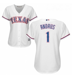 Womens Majestic Texas Rangers 1 Elvis Andrus Replica White Home Cool Base MLB Jersey Womens Majestic Texas Rangers 1 Elvis Andrus Replica White Home Cool Base MLB Jersey