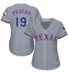Womens Majestic Texas Rangers 19 Jurickson Profar Authentic Grey Road Cool Base MLB Jersey Womens Majestic Texas Rangers 19 Jurickson Profar Authentic Grey Road Cool Base MLB Jersey