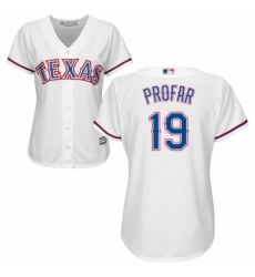 Womens Majestic Texas Rangers 19 Jurickson Profar Replica White Home Cool Base MLB Jersey Womens Majestic Texas Rangers 19 Jurickson Profar Replica White Home Cool Base MLB Jersey