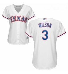 Womens Majestic Texas Rangers 3 Russell Wilson Replica White Home Cool Base MLB Jersey Womens Majestic Texas Rangers 3 Russell Wilson Replica White Home Cool Base MLB Jersey