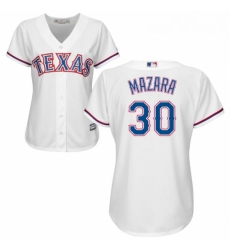 Womens Majestic Texas Rangers 30 Nomar Mazara Replica White Home Cool Base MLB Jersey Womens Majestic Texas Rangers 30 Nomar Mazara Replica White Home Cool Base MLB Jersey