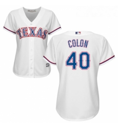 Womens Majestic Texas Rangers 40 Bartolo Colon Replica White Home Cool Base MLB Jersey Womens Majestic Texas Rangers 40 Bartolo Colon Replica White Home Cool Base MLB Jersey