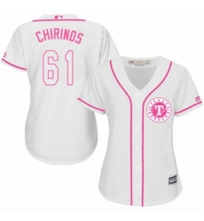 Womens Majestic Texas Rangers 61 Robinson Chirinos Authentic White Fashion Cool Base MLB Jersey Womens Majestic Texas Rangers 61 Robinson Chirinos Authentic White Fashion Cool Base MLB Jersey