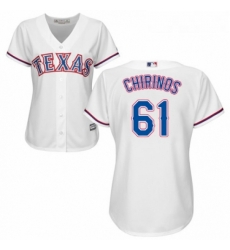 Womens Majestic Texas Rangers 61 Robinson Chirinos Authentic White Home Cool Base MLB Jersey Womens Majestic Texas Rangers 61 Robinson Chirinos Authentic White Home Cool Base MLB Jersey