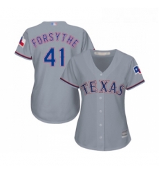 Womens Texas Rangers 41 Logan Forsythe Replica Grey Road Cool Base Baseball Jersey Womens Texas Rangers 41 Logan Forsythe Replica Grey Road Cool Base Baseball Jersey