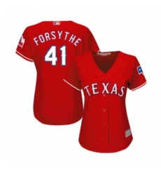 Womens Texas Rangers 41 Logan Forsythe Replica Red Alternate Cool Base Baseball Jersey Womens Texas Rangers 41 Logan Forsythe Replica Red Alternate Cool Base Baseball Jersey