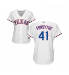 Womens Texas Rangers 41 Logan Forsythe Replica White Home Cool Base Baseball Jersey Womens Texas Rangers 41 Logan Forsythe Replica White Home Cool Base Baseball Jersey