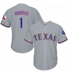 Youth Majestic Texas Rangers 1 Elvis Andrus Authentic Grey Road Cool Base MLB Jersey Youth Majestic Texas Rangers 1 Elvis Andrus Authentic Grey Road Cool Base MLB Jersey