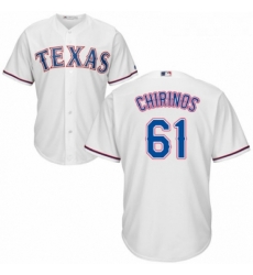 Youth Majestic Texas Rangers 61 Robinson Chirinos Authentic White Home Cool Base MLB Jersey Youth Majestic Texas Rangers 61 Robinson Chirinos Authentic White Home Cool Base MLB Jersey