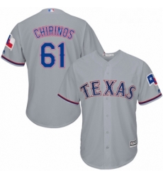 Youth Majestic Texas Rangers 61 Robinson Chirinos Replica Grey Road Cool Base MLB Jersey Youth Majestic Texas Rangers 61 Robinson Chirinos Replica Grey Road Cool Base MLB Jersey