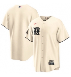 Youth Texas Rangers Blank Cream 2023 City Connect Stitched Baseball Jersey Youth Texas Rangers Blank Cream 2023 City Connect Stitched Baseball Jersey