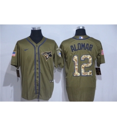 Blue Jays 12 Roberto Alomar Olive 2020 Nike Cool Base Jersey Blue Jays 12 Roberto Alomar Olive 2020 Nike Cool Base Jersey