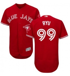 Blue Jays 99 HyunJin Ryu Red Flexbase Authentic Collection Canada Day Stitched MLB Jersey Blue Jays 99 HyunJin Ryu Red Flexbase Authentic Collection Canada Day Stitched MLB Jersey