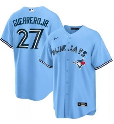 Men Toronto Blue Jays 27 Vladimir Guerrero Jr. Light Blue Cool Base Stitched Baseball Jersey Men Toronto Blue Jays 27 Vladimir Guerrero Jr. Light Blue Cool Base Stitched Baseball Jersey