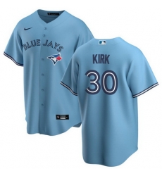 Men Toronto Blue Jays 30 Alejandro Kirk Light Blue Cool Base Stitched Jersey Men Toronto Blue Jays 30 Alejandro Kirk Light Blue Cool Base Stitched Jersey
