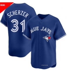 Men Toronto Blue Jays 31 Max Scherzer Royal Cool Base Stitched Baseball Jersey