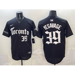 Men Toronto Blue Jays 39 Trey Yesavage Black Gothic North Edition Limited Stitched Baseball Jersey