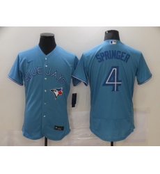 Men Toronto Blue Jays 4 George Springer Blue Stitched MLB Flex Base Nike Jersey Men Toronto Blue Jays 4 George Springer Blue Stitched MLB Flex Base Nike Jersey