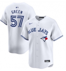 Men Toronto Blue Jays 57 Chad Green White Cool Base Stitched Jersey Men Toronto Blue Jays 57 Chad Green White Cool Base Stitched Jersey