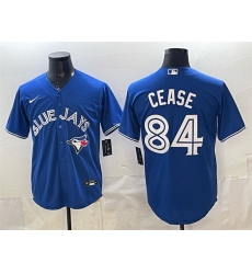 Men Toronto Blue Jays 84 Dylan Cease Blue 2025 Cool Base Stitched Baseball Jersey