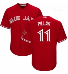 Mens Majestic Toronto Blue Jays 11 Kevin Pillar Replica Scarlet Alternate Cool Base MLB Jersey Mens Majestic Toronto Blue Jays 11 Kevin Pillar Replica Scarlet Alternate Cool Base MLB Jersey