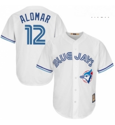 Mens Majestic Toronto Blue Jays 12 Roberto Alomar Replica White Cooperstown MLB Jersey Mens Majestic Toronto Blue Jays 12 Roberto Alomar Replica White Cooperstown MLB Jersey