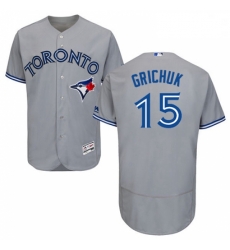 Mens Majestic Toronto Blue Jays 15 Randal Grichuk Grey Road Flex Base Authentic Collection MLB Jersey Mens Majestic Toronto Blue Jays 15 Randal Grichuk Grey Road Flex Base Authentic Collection MLB Jersey