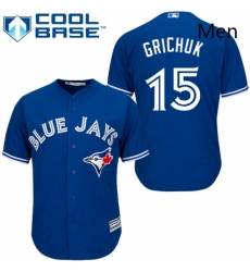 Mens Majestic Toronto Blue Jays 15 Randal Grichuk Replica Blue Alternate MLB Jersey Mens Majestic Toronto Blue Jays 15 Randal Grichuk Replica Blue Alternate MLB Jersey