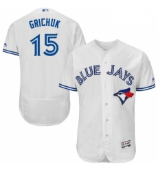 Mens Majestic Toronto Blue Jays 15 Randal Grichuk White Home Flex Base Authentic Collection MLB Jersey Mens Majestic Toronto Blue Jays 15 Randal Grichuk White Home Flex Base Authentic Collection MLB Jersey