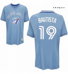 Mens Majestic Toronto Blue Jays 19 Jose Bautista Replica Light Blue MLB Jersey Mens Majestic Toronto Blue Jays 19 Jose Bautista Replica Light Blue MLB Jersey
