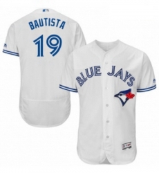 Mens Majestic Toronto Blue Jays 19 Jose Bautista White Home Flex Base Authentic Collection MLB Jersey Mens Majestic Toronto Blue Jays 19 Jose Bautista White Home Flex Base Authentic Collection MLB Jersey