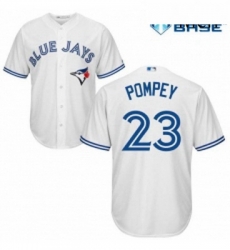 Mens Majestic Toronto Blue Jays 23 Dalton Pompey Replica White Home MLB Jersey Mens Majestic Toronto Blue Jays 23 Dalton Pompey Replica White Home MLB Jersey