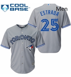 Mens Majestic Toronto Blue Jays 25 Marco Estrada Replica Grey Road MLB Jersey Mens Majestic Toronto Blue Jays 25 Marco Estrada Replica Grey Road MLB Jersey