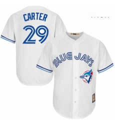 Mens Majestic Toronto Blue Jays 29 Joe Carter Replica White Cooperstown MLB Jersey Mens Majestic Toronto Blue Jays 29 Joe Carter Replica White Cooperstown MLB Jersey