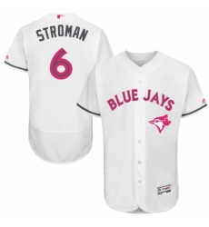 Mens Majestic Toronto Blue Jays 6 Marcus Stroman Authentic White 2016 Mothers Day Fashion Flex Base Jersey Mens Majestic Toronto Blue Jays 6 Marcus Stroman Authentic White 2016 Mothers Day Fashion Flex Base Jersey