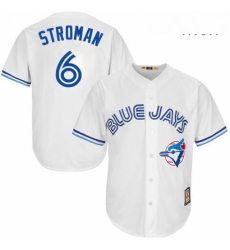 Mens Majestic Toronto Blue Jays 6 Marcus Stroman Replica White Cooperstown MLB Jersey Mens Majestic Toronto Blue Jays 6 Marcus Stroman Replica White Cooperstown MLB Jersey