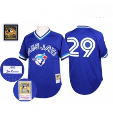 Mens Mitchell and Ness Toronto Blue Jays 29 Joe Carter Authentic Blue Throwback MLB Jersey Mens Mitchell and Ness Toronto Blue Jays 29 Joe Carter Authentic Blue Throwback MLB Jersey