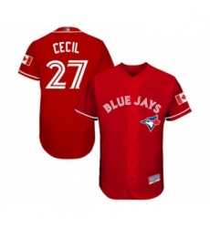 Mens Toronto Blue Jays 27 Vladimir Guerrero Jr Scarlet Alternate Flex Base Authentic Collection MLB Jersey Mens Toronto Blue Jays 27 Vladimir Guerrero Jr Scarlet Alternate Flex Base Authentic Collection MLB Jersey