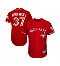 Mens Toronto Blue Jays 37 Teoscar Hernandez Scarlet Alternate Flex Base Authentic Collection MLB Jersey Mens Toronto Blue Jays 37 Teoscar Hernandez Scarlet Alternate Flex Base Authentic Collection MLB Jersey