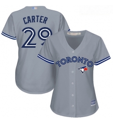 Blue Jays #29 Joe Carter Grey Road Women Stitched Baseball Jersey Blue Jays #29 Joe Carter Grey Road Women Stitched Baseball Jersey