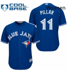 Womens Majestic Toronto Blue Jays 11 Kevin Pillar Replica Blue MLB Jersey Womens Majestic Toronto Blue Jays 11 Kevin Pillar Replica Blue MLB Jersey