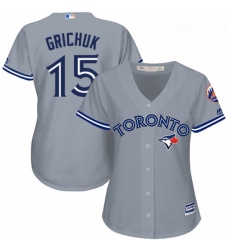Womens Majestic Toronto Blue Jays 15 Randal Grichuk Authentic Grey Road MLB Jersey Womens Majestic Toronto Blue Jays 15 Randal Grichuk Authentic Grey Road MLB Jersey