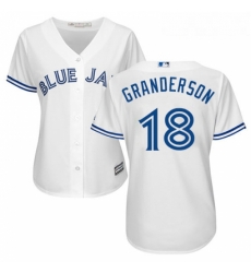 Womens Majestic Toronto Blue Jays 18 Curtis Granderson Replica White Home MLB Jersey Womens Majestic Toronto Blue Jays 18 Curtis Granderson Replica White Home MLB Jersey