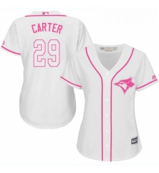 Womens Majestic Toronto Blue Jays 29 Joe Carter Authentic White Fashion Cool Base MLB Jersey Womens Majestic Toronto Blue Jays 29 Joe Carter Authentic White Fashion Cool Base MLB Jersey