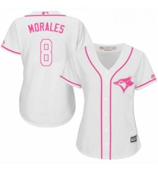 Womens Majestic Toronto Blue Jays 8 Kendrys Morales Replica White Fashion Cool Base MLB Jersey Womens Majestic Toronto Blue Jays 8 Kendrys Morales Replica White Fashion Cool Base MLB Jersey