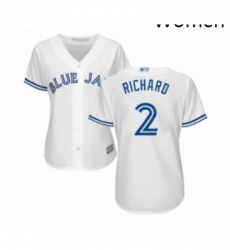 Womens Toronto Blue Jays 2 Clayton Richard Replica White Home Baseball Jersey Womens Toronto Blue Jays 2 Clayton Richard Replica White Home Baseball Jersey