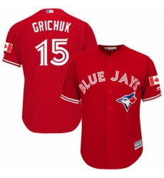Youth Majestic Toronto Blue Jays 15 Randal Grichuk Replica Scarlet Alternate MLB Jersey Youth Majestic Toronto Blue Jays 15 Randal Grichuk Replica Scarlet Alternate MLB Jersey