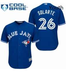 Youth Majestic Toronto Blue Jays 26 Yangervis Solarte Authentic Blue Alternate MLB Jersey Youth Majestic Toronto Blue Jays 26 Yangervis Solarte Authentic Blue Alternate MLB Jersey